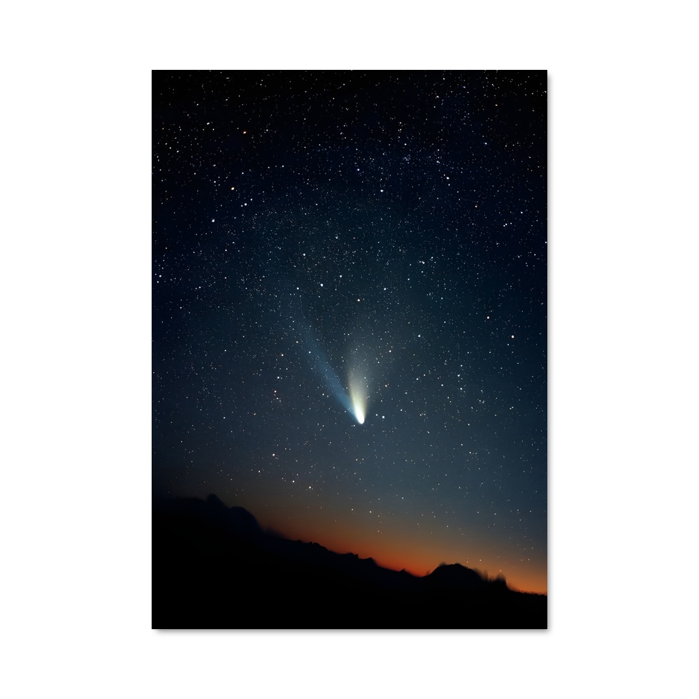 Poster Comète au Crépuscule – affiche Univers